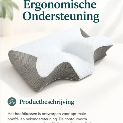 Ergonomisch Comfortkussen voor Nek- en Rugondersteuning