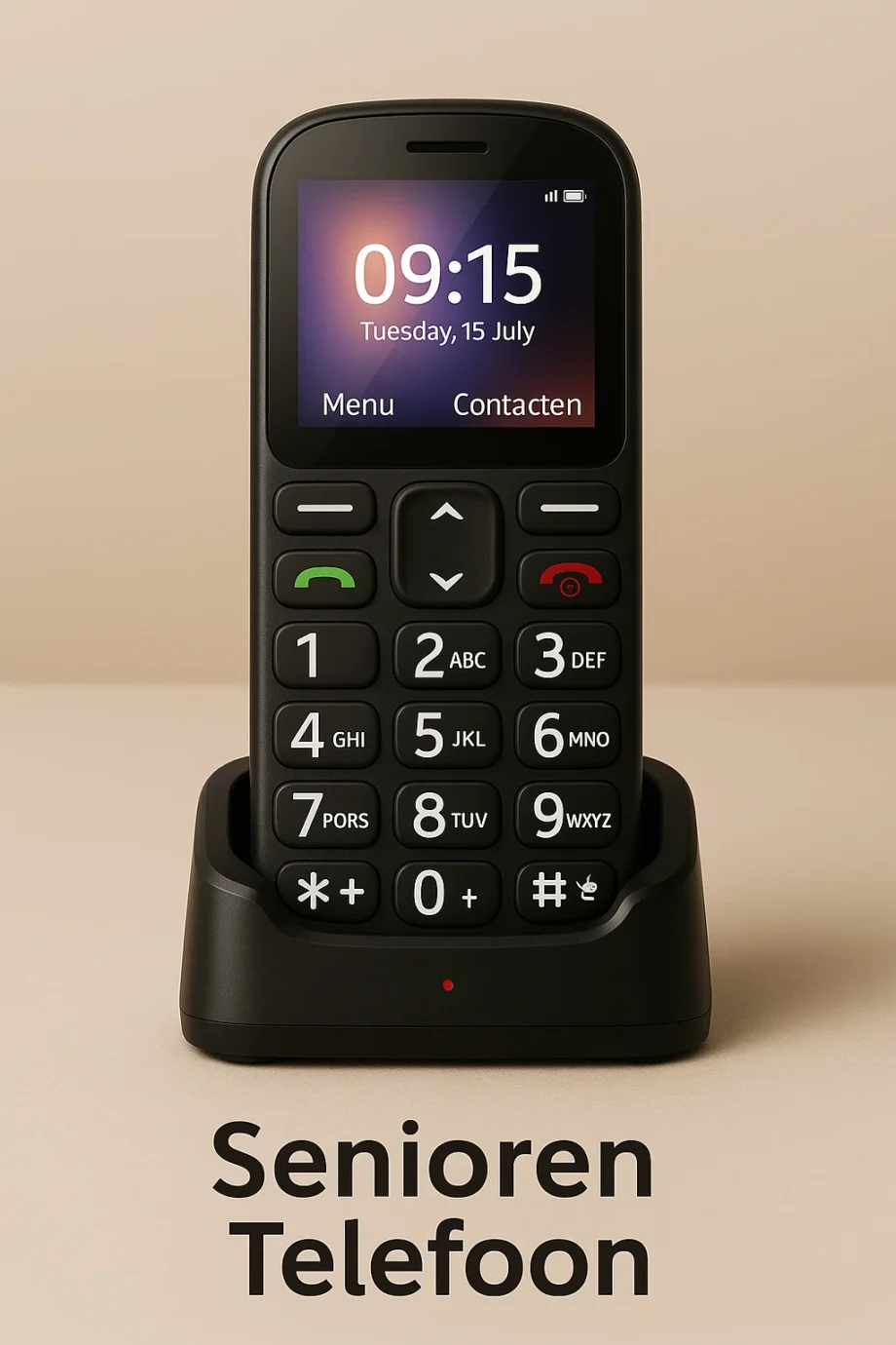 Senioren Mobiele Telefoon met Oplaadstation