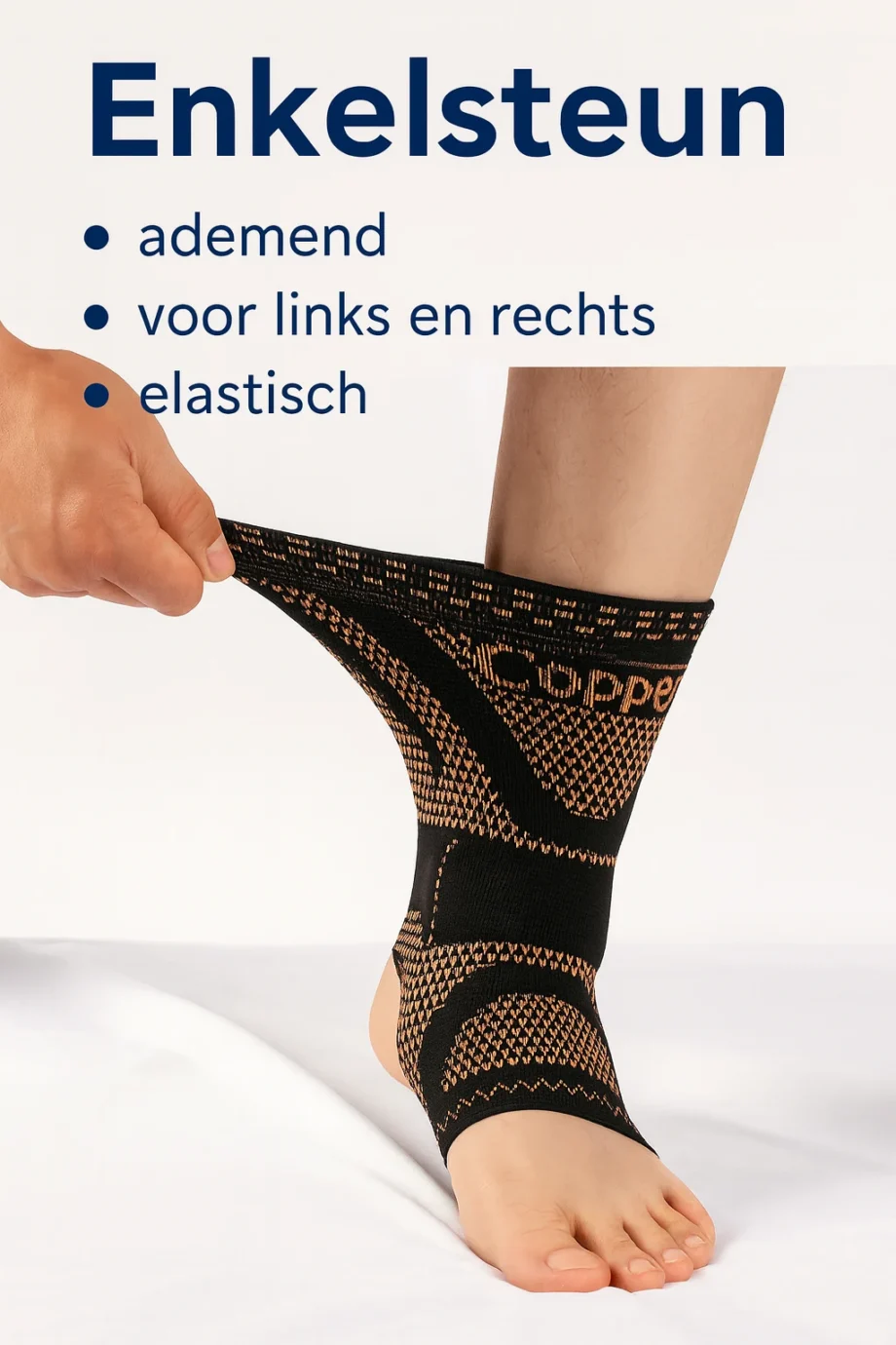 Enkelsteun Koper – Ademend & Elastisch – Unisex
