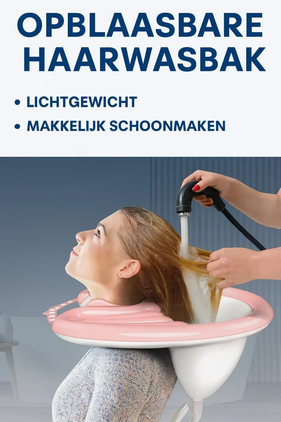 Opblaasbare Haarwasbak – Compact & Comfortabel Haar Wassen
