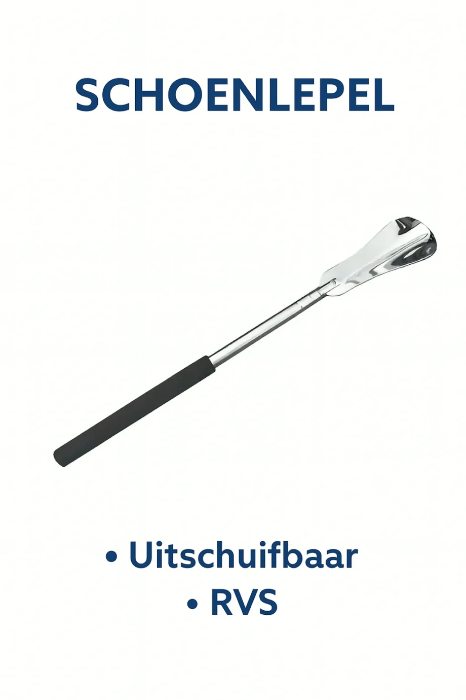 Telescopische Schoenlepel – Uitschuifbaar van Roestvrij Staal