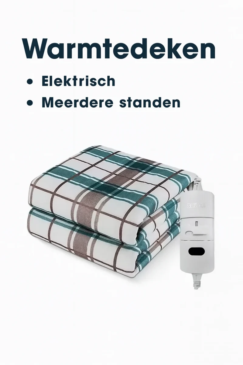 Elektrische Verwarmingsdeken – 70x150 cm | Met Warmteregeling & Zachte Stof