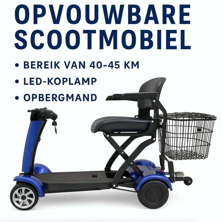 Opvouwbare elektrische scootmobiel