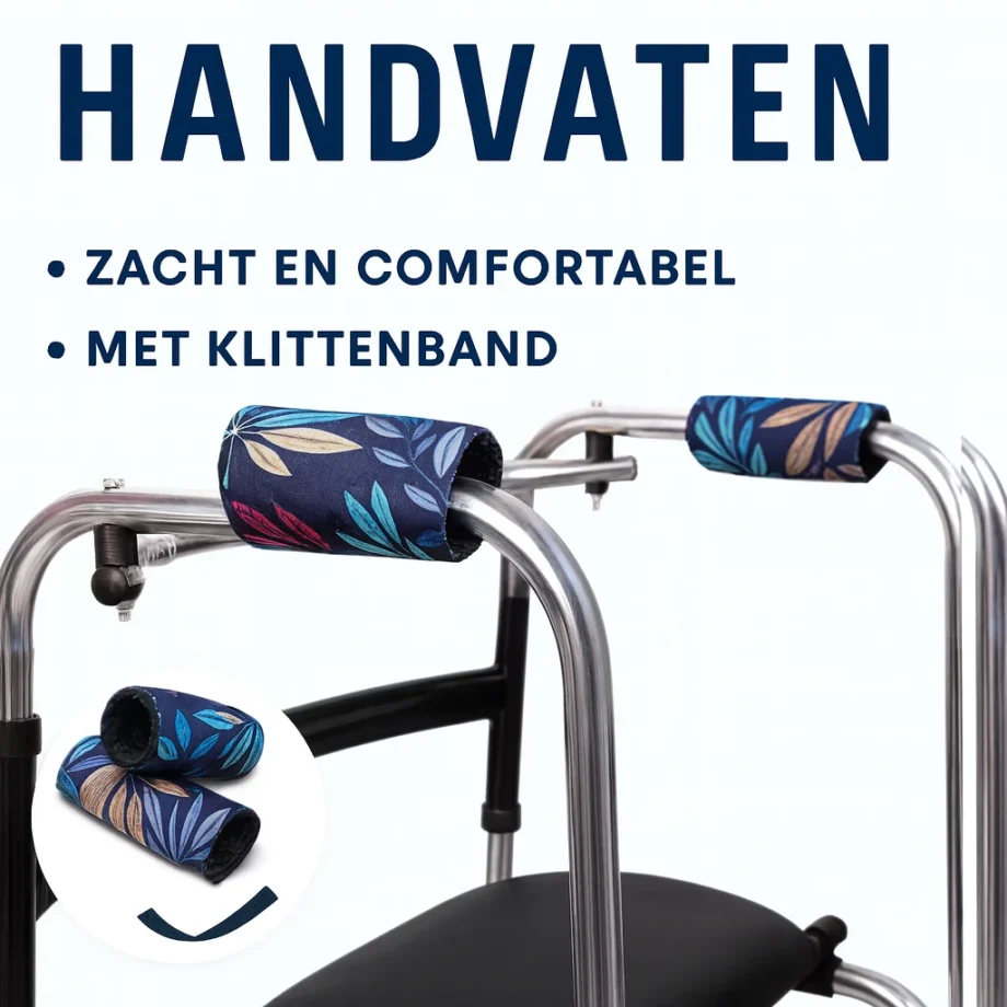 Rollator Handvat Covers – Zachte Bescherming met Stijlvolle Print