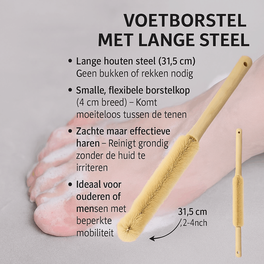Voetborstel met Lange Steel