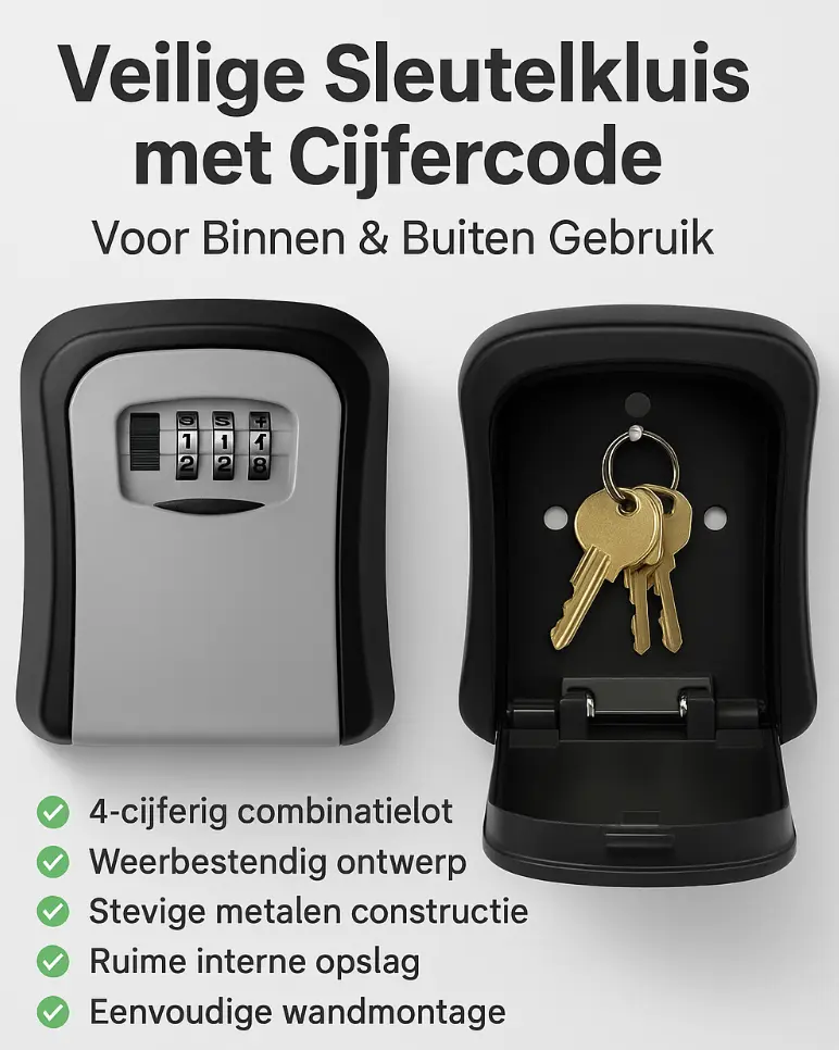 Veilige Sleutelkluis met Cijfercode