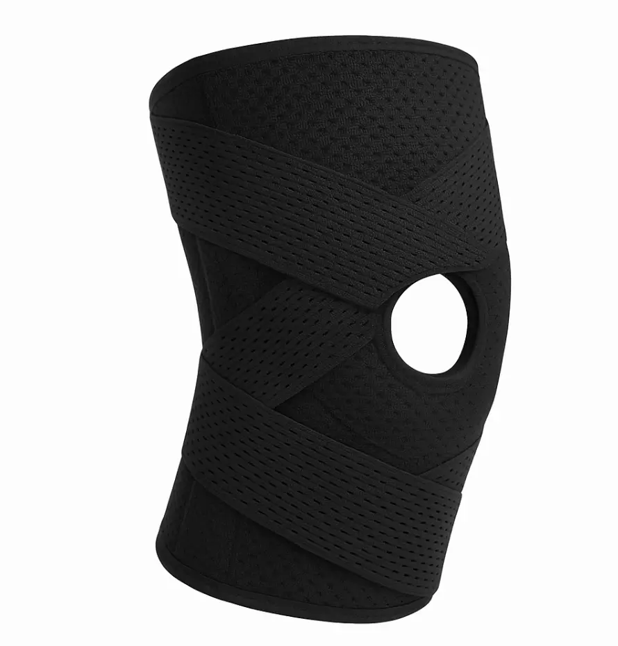 Zwarte knie brace