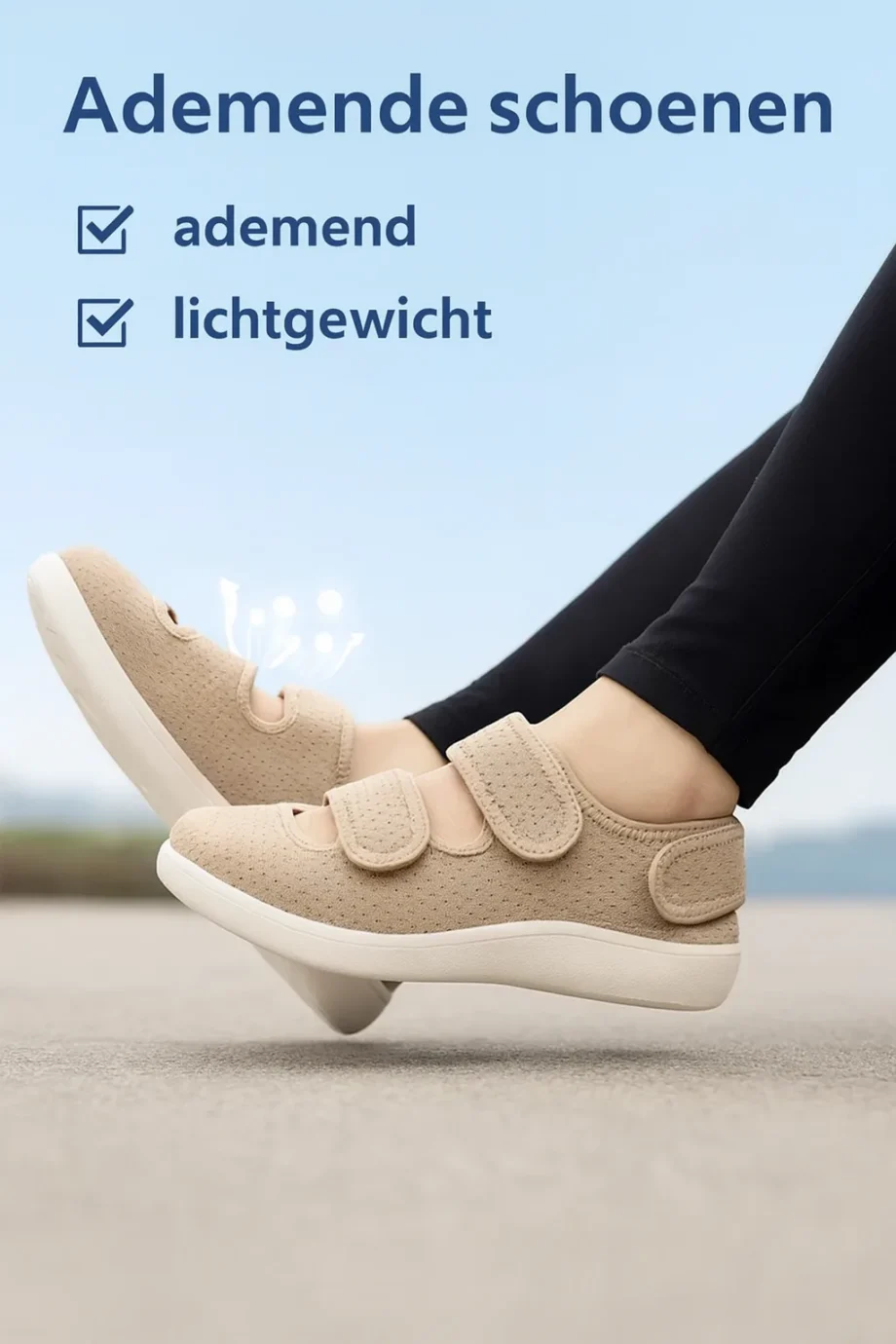 Unisex Ademend Schoenen – Lichtgewicht Comfort in Beige