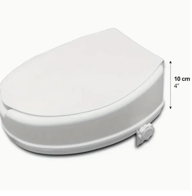 Toiletverhoger met Deksel – 10 cm Hoogte, tot 130 kg Comfort en gemak voor dagelijks gebruik.