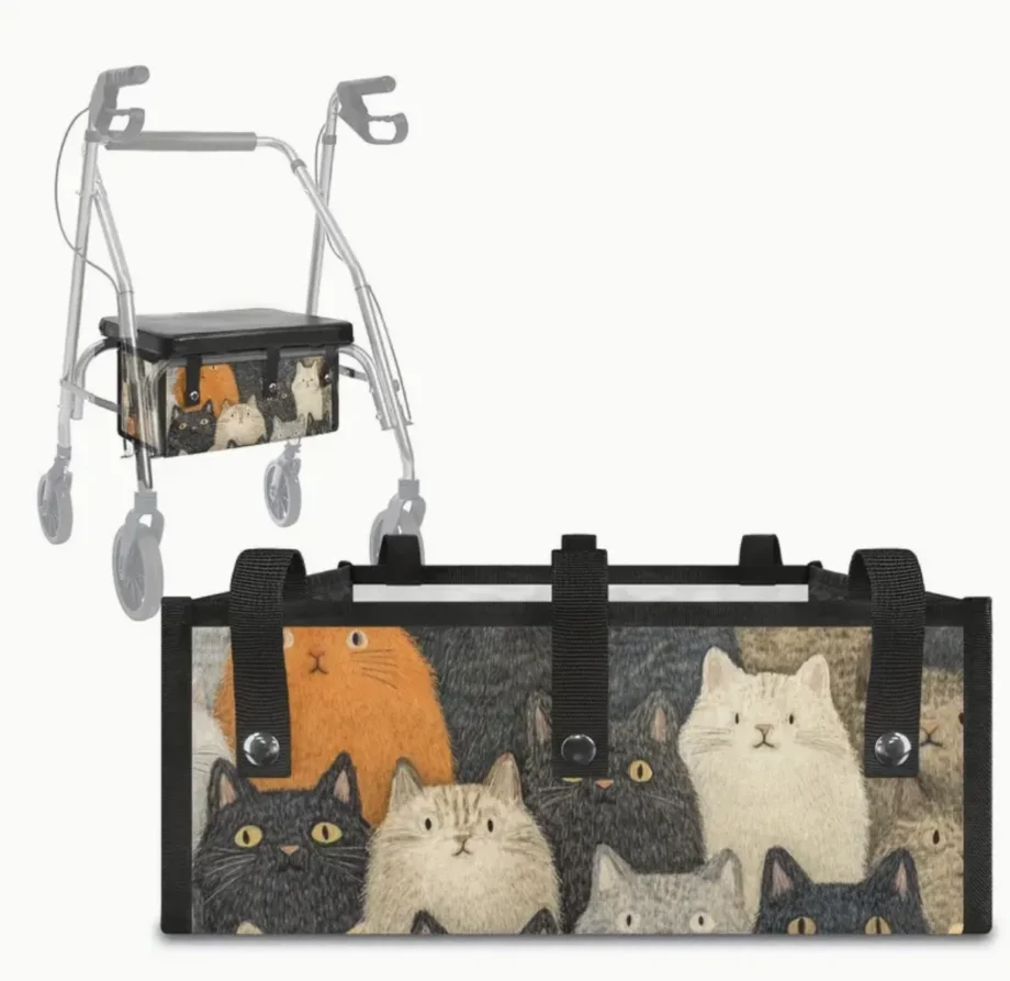 Opvouwbare Rollator Tas Accessoire – Katten Design