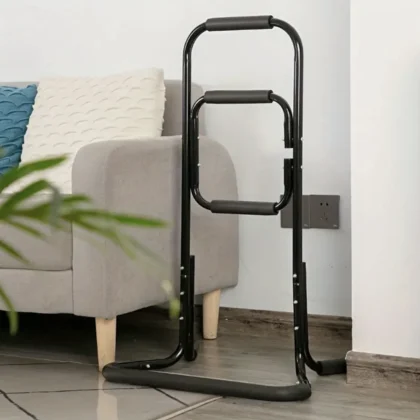 Zwarte Metalen Opsta-Steun met Antislip Handgrepen