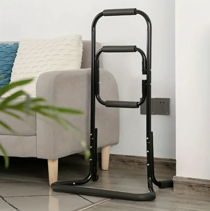 Zwarte Metalen Opsta-Steun met Antislip Handgrepen