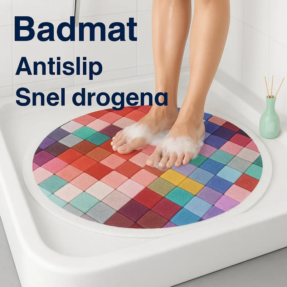 Antislip Badmat Rood – Rond