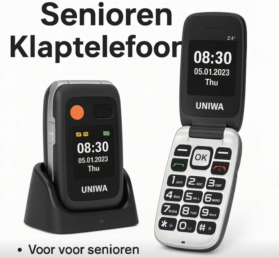 Senioren Klaptelefoon met Laadstation
