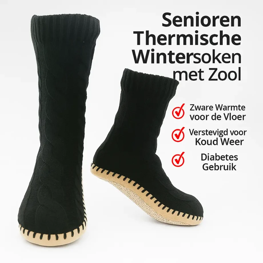 Thermische warmtesokken met Verstevigde Zool - MijnZorgWinkel