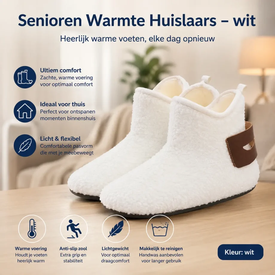 Senioren Warmte Huislaars – wit