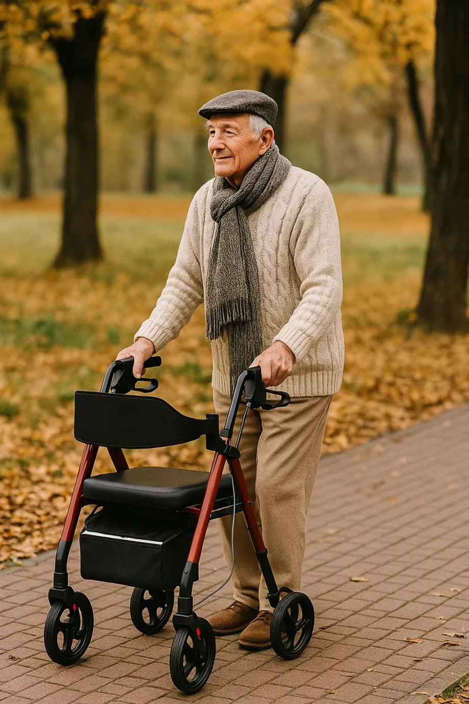 Opvouwbare Luxe Rollator – Rood