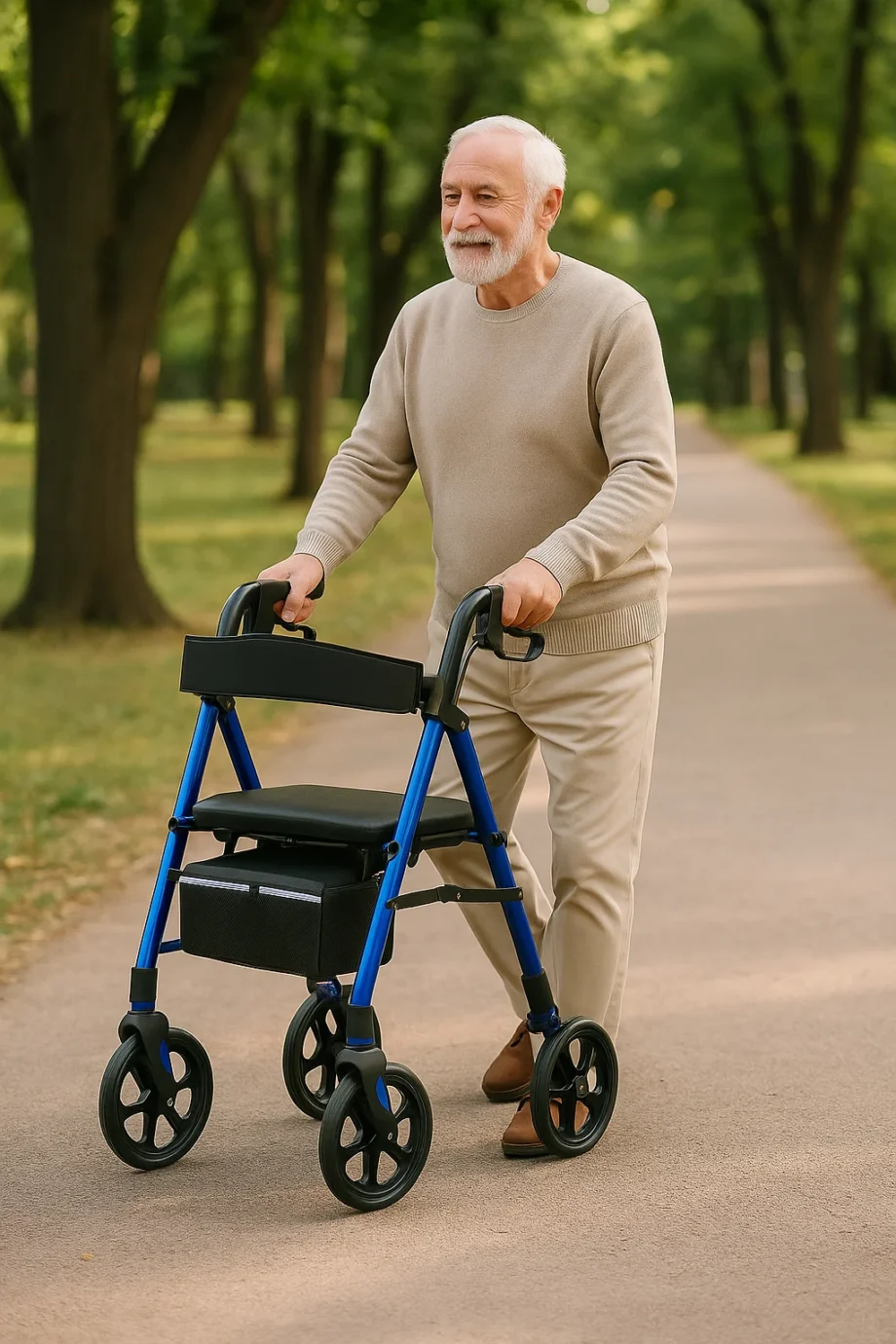 Opvouwbare Luxe Rollator – Blauw