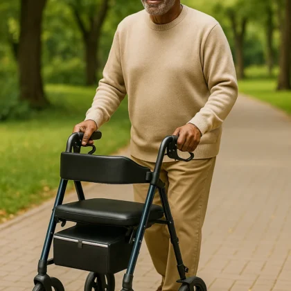 Opvouwbare Luxe Rollator – Zwart