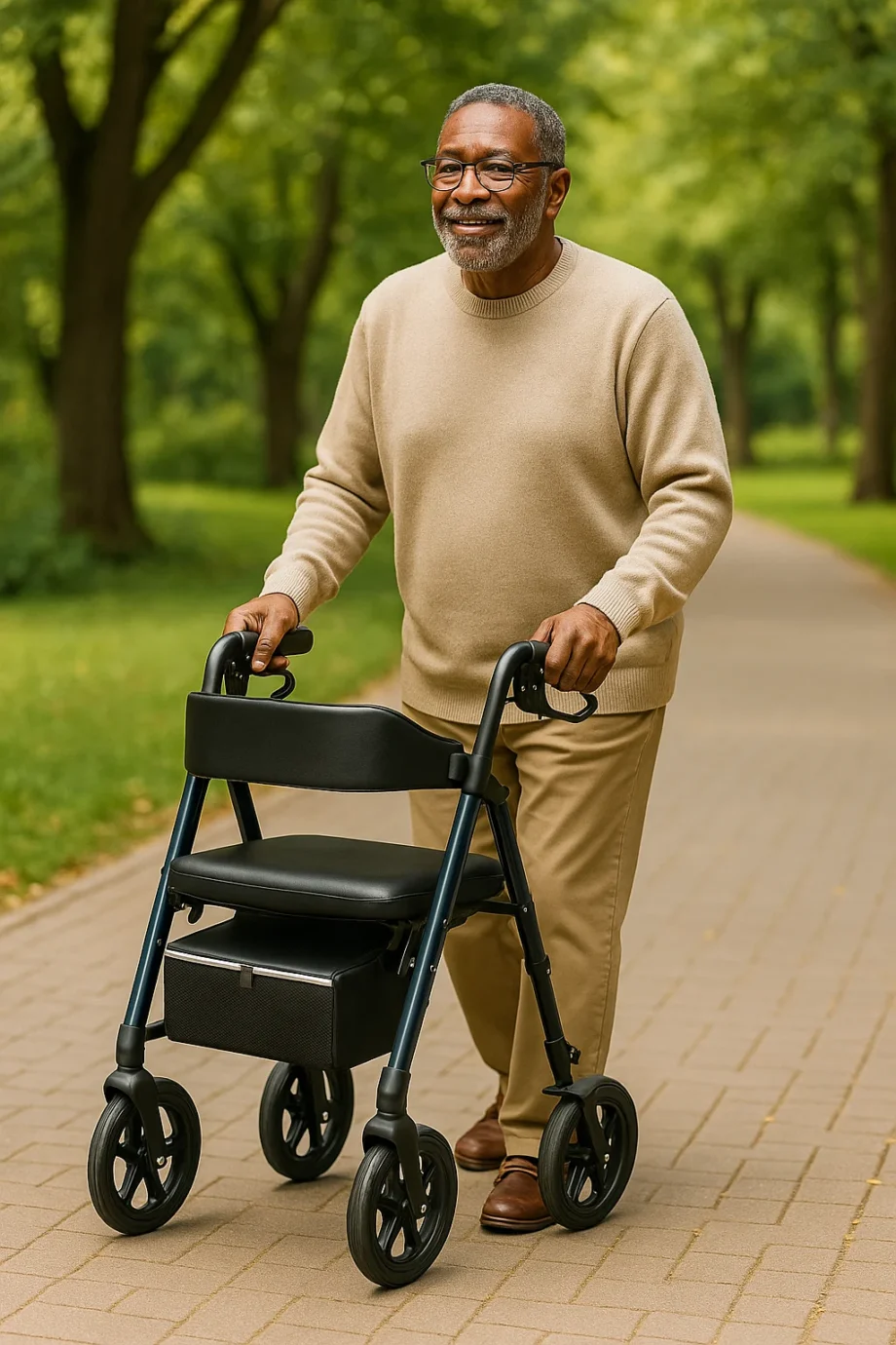 Opvouwbare Luxe Rollator – Zwart