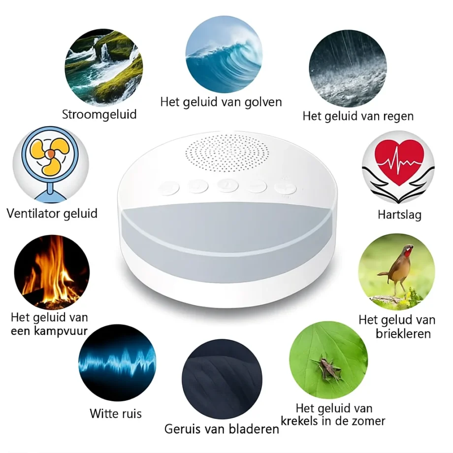 Voor de ultieme slaap en handig in gebruik deze Witte Ruis Machine