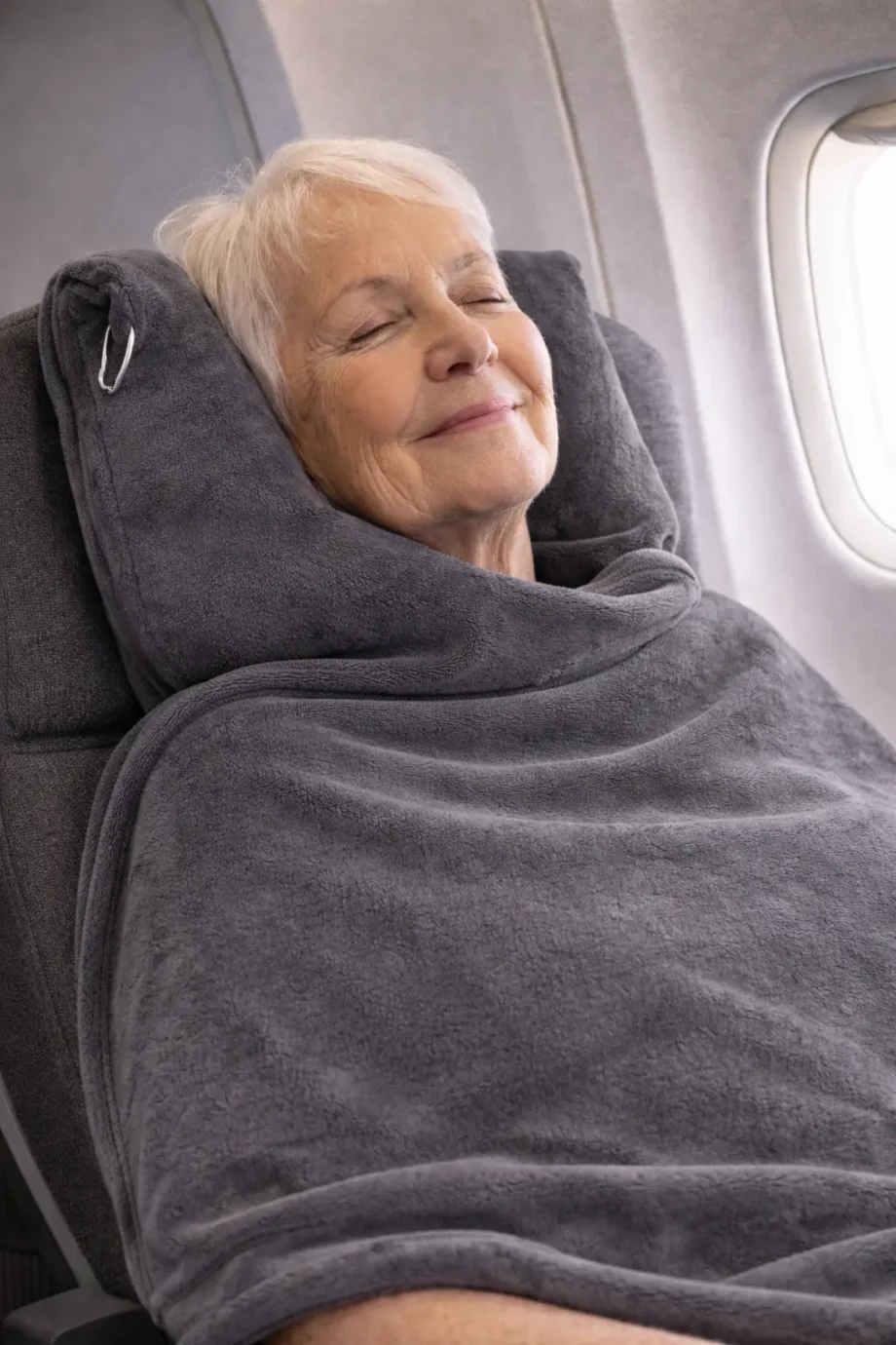 ComfortReis 2-in-1 Reisdeken & Kussen voor Senioren