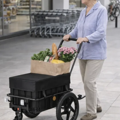Senioren 2-in-1 Boodschappentrolley & Fietsaanhanger - afbeelding 2