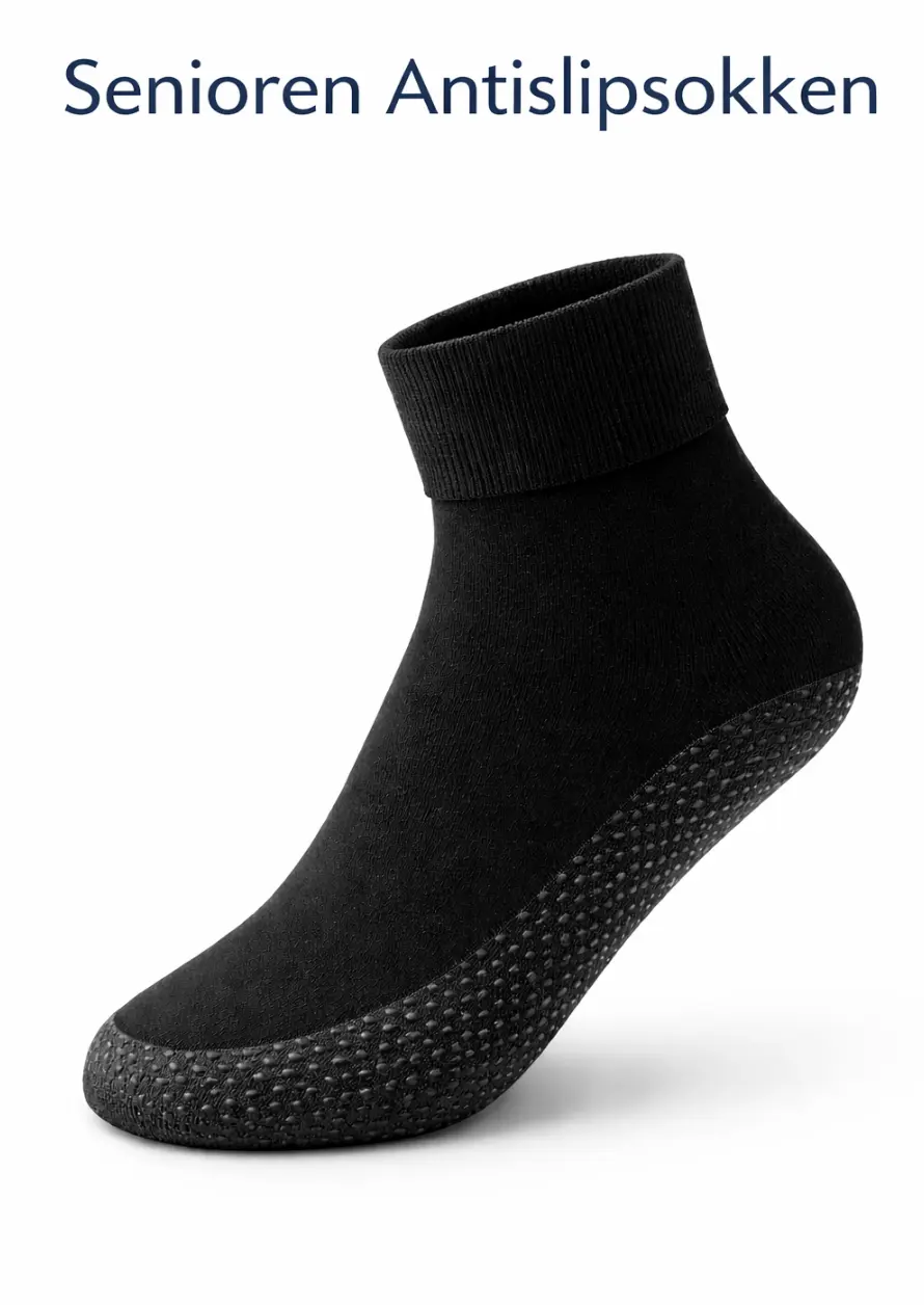 Senioren Antislipsokken zwart - MijnZorgWinkel