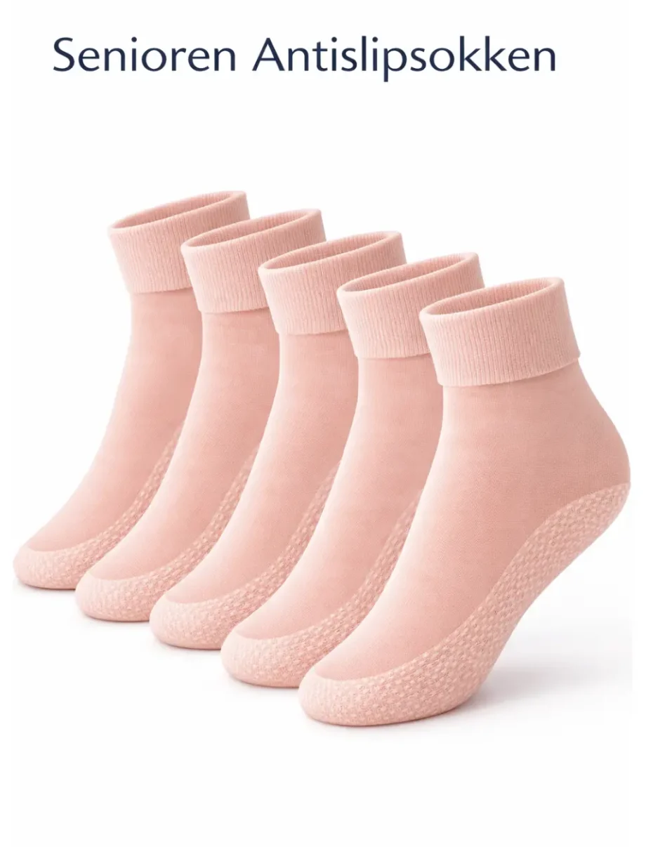 Senioren Antislipsokken roze - MijnZorgWinkel