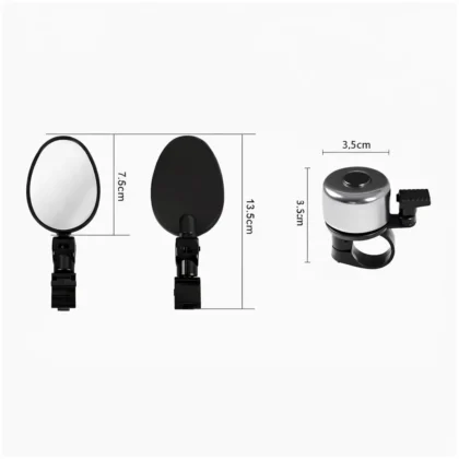 Verstelbare FietsSpiegels + een bel