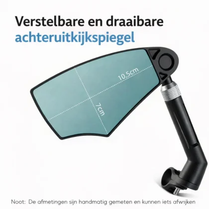 Verstelbare en draaibare achteruitkijkspiegel