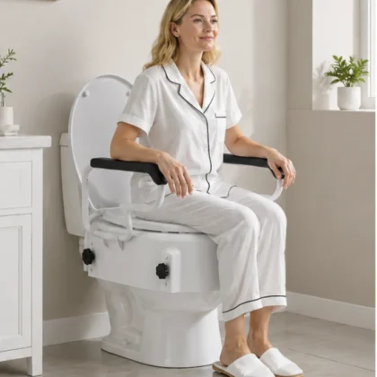 Luxe toiletverhoger met leuning