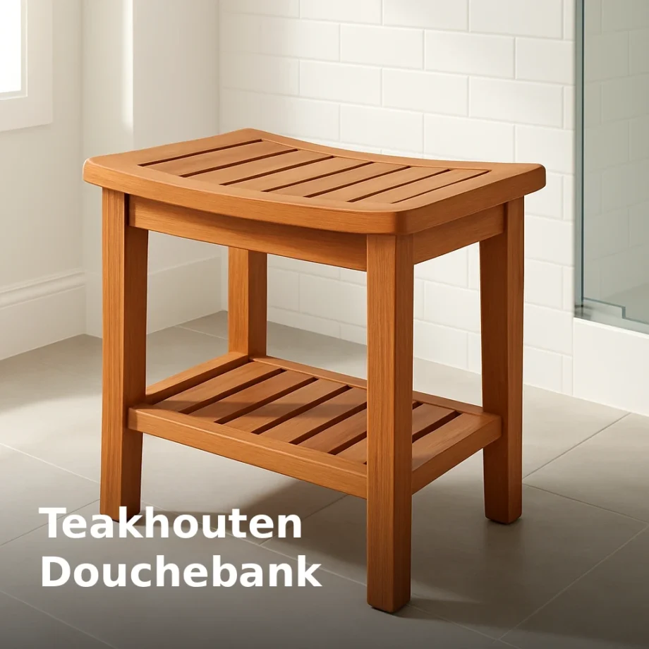 Teakhouten Douchebank