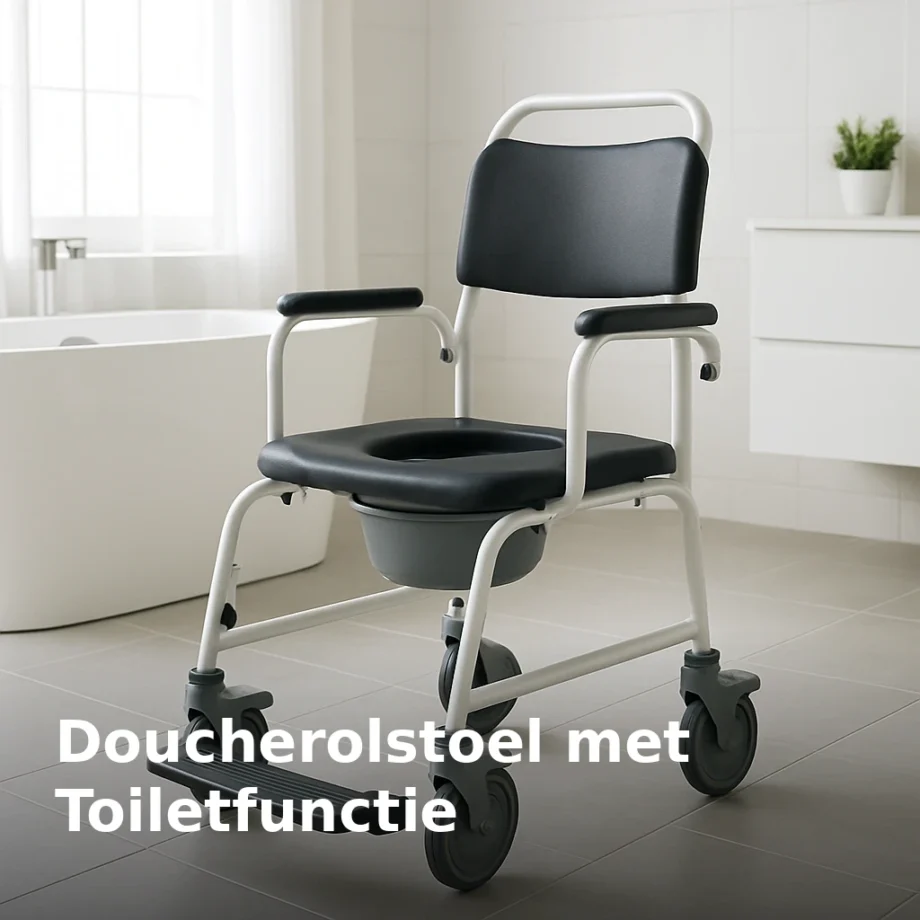 Doucherolstoel met Toiletfunctie