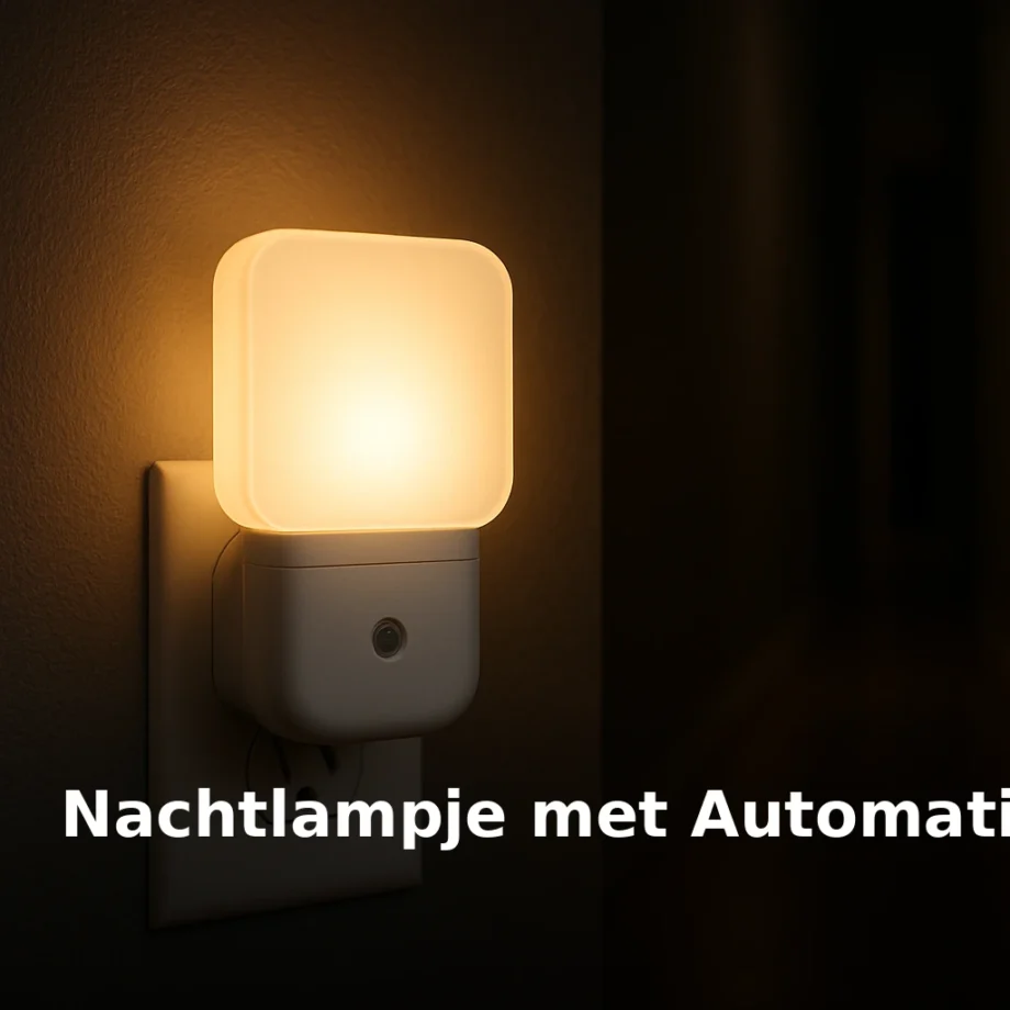 Nachtlampje met Automatische Schemersensor in gebruik